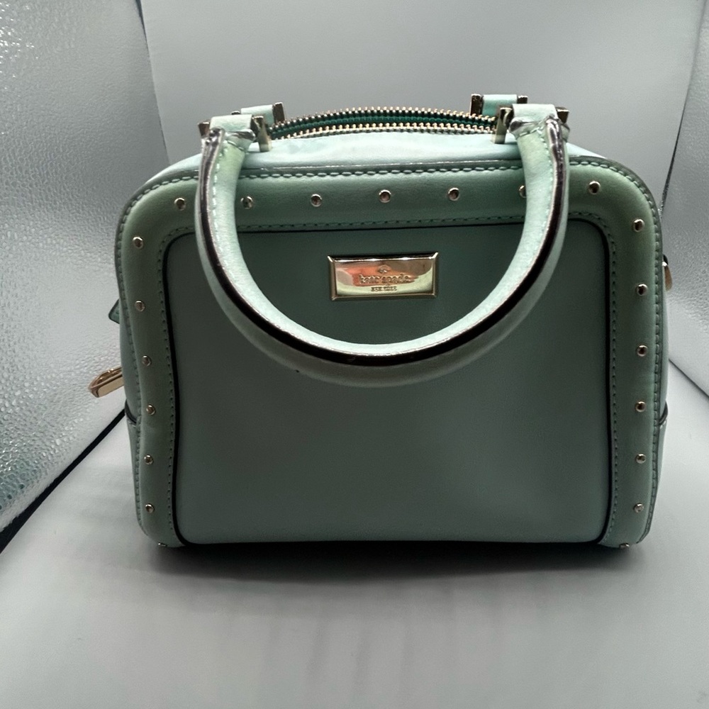 kate spade Mint Green Leather Satchel with Silver Hardware